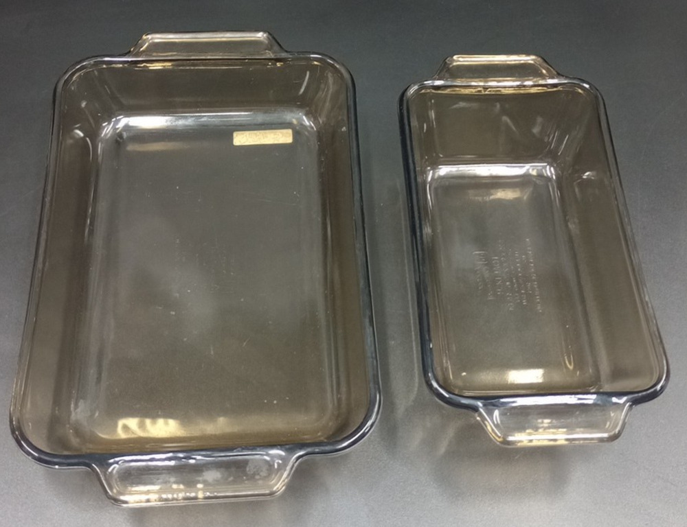 Anchor Overware 1031 1041 Baking Dishes 1.5qt and 2qt Amber